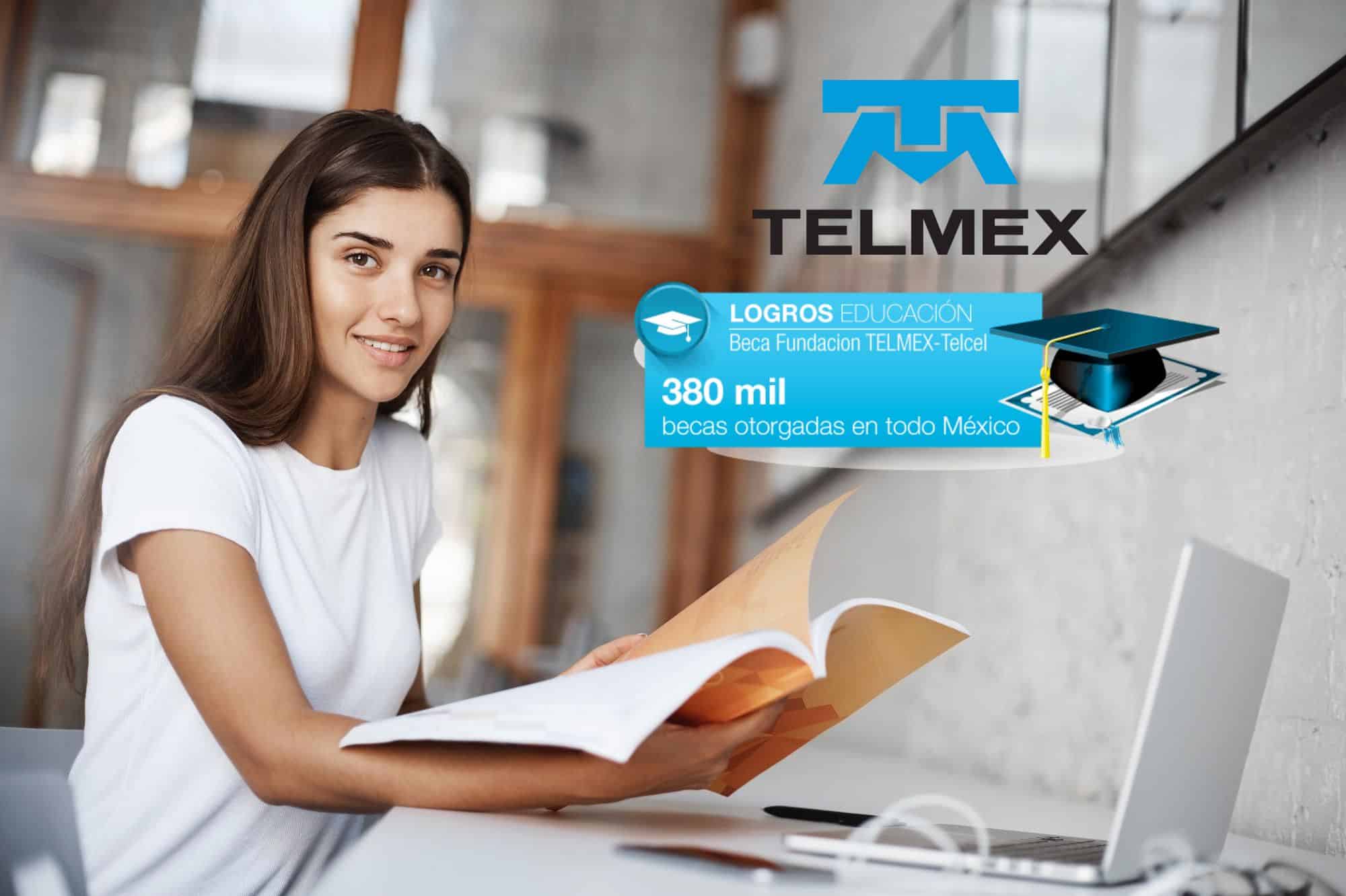 Chica estudiante de México beneficiaria de una de las becas de Telmex